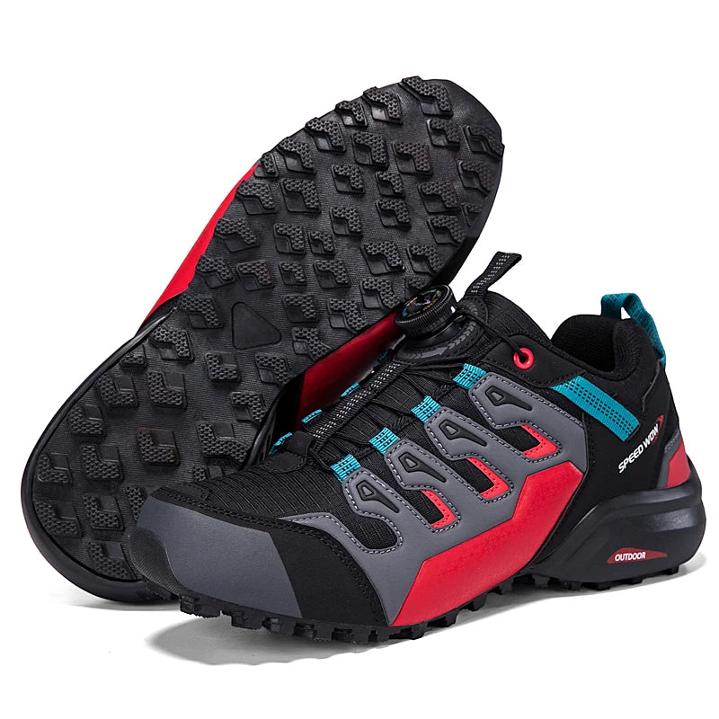 Men's Tactical Hiking Shoes | Rotating Buckle | Wear-Resistant Trail Trekking Outdoor Trainers