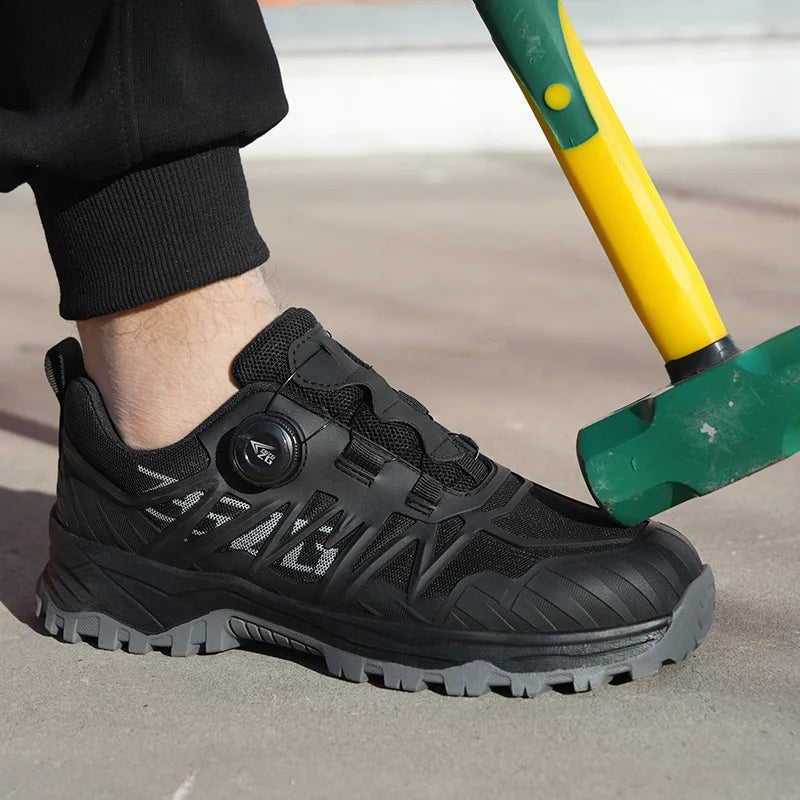 Schokabsorberende veiligheidstrainers met draaiknop