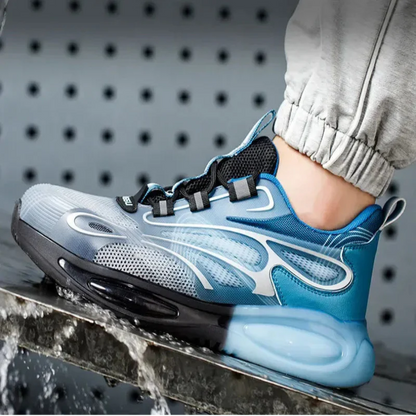 Ademende en schokabsorberende veiligheidsschoenen