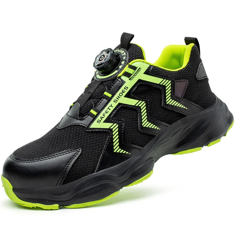 Comfortabele veiligheidsschoenen met draaibare vetersluiting