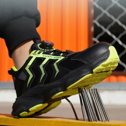 Comfortabele veiligheidsschoenen met draaibare vetersluiting