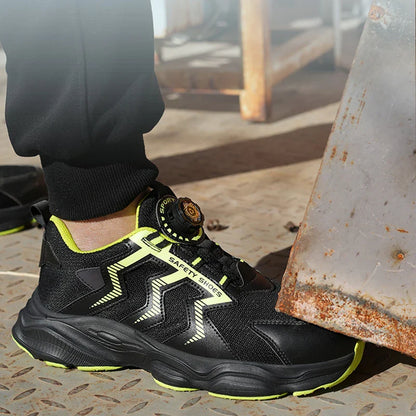 Comfortabele veiligheidsschoenen met draaibare vetersluiting