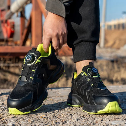 Comfortabele veiligheidsschoenen met draaibare vetersluiting