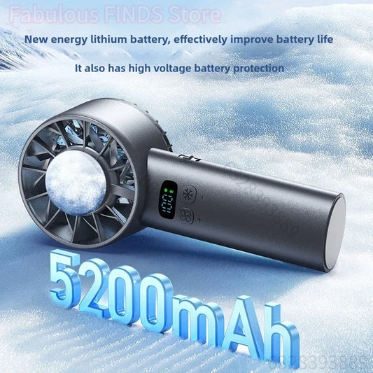 Ventilateur Portable Rechargeable 5200mAh | Affichage LED | USB | Refroidissement Rapide