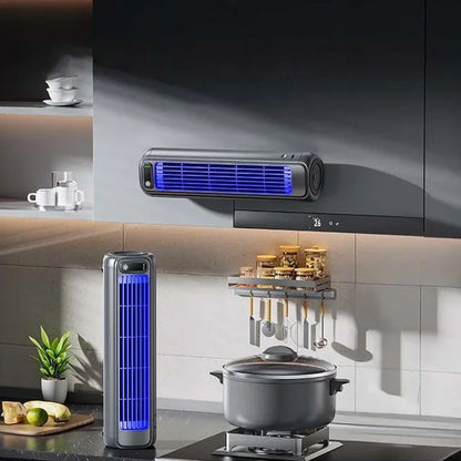 Ventilateur Mural Silencieux Rechargeable | Sans Perçage | 4 Vitesses | Maison Cuisine Salle de Bain