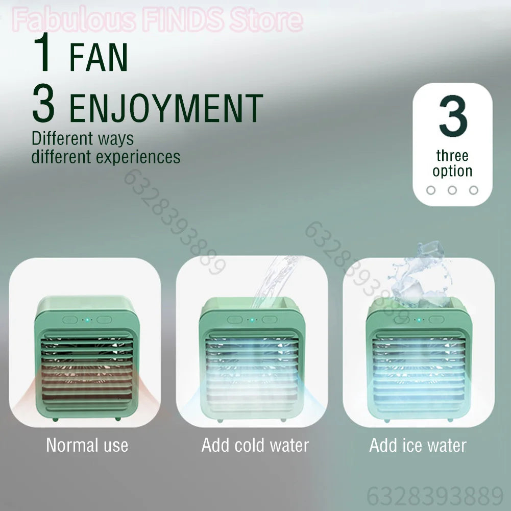Mini Climatiseur Portable USB 3 Vitesses | Ventilateur Refroidisseur | Bureau Maison Camping