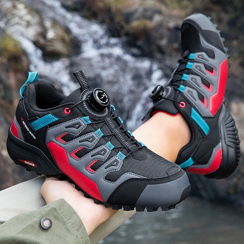 Men's Tactical Hiking Shoes | Rotating Buckle | Wear-Resistant Trail Trekking Outdoor Trainers