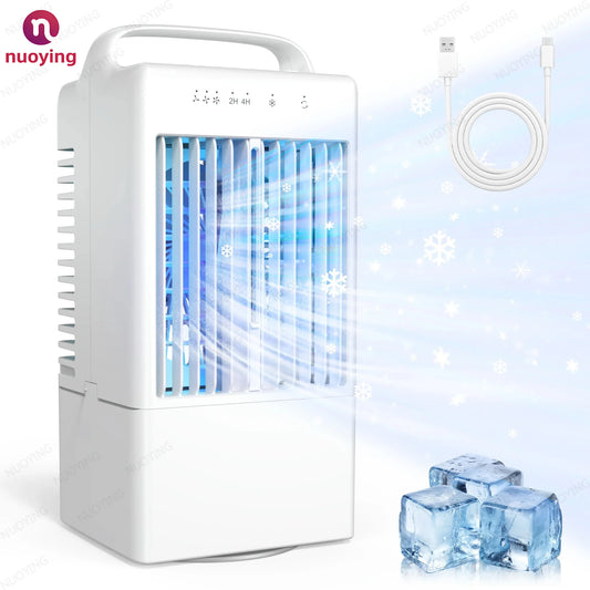 Mini Climatiseur de Bureau USB | Ventilateur Refroidisseur d'Air | Eau + Glace | Chambre Bureau