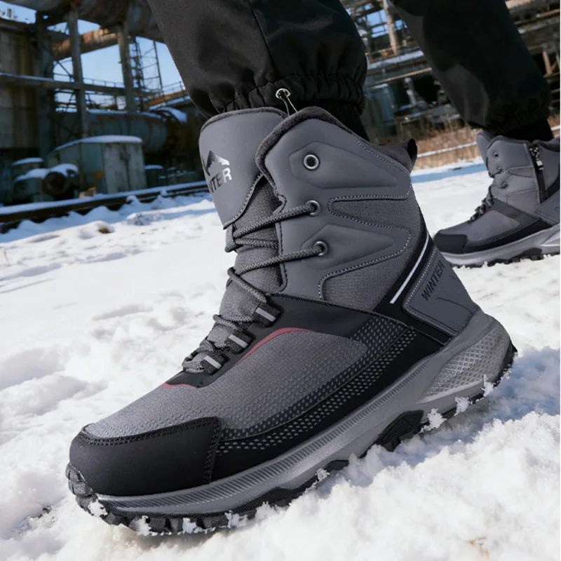 Men’s Winter Snow Boots – Waterproof High-Top Warm Non-Slip