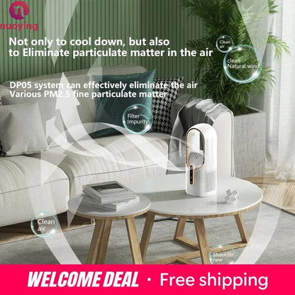 Ventilateur sans Lame 6 Vitesses | USB | Minuterie | Humidificateur | Silencieux Portable