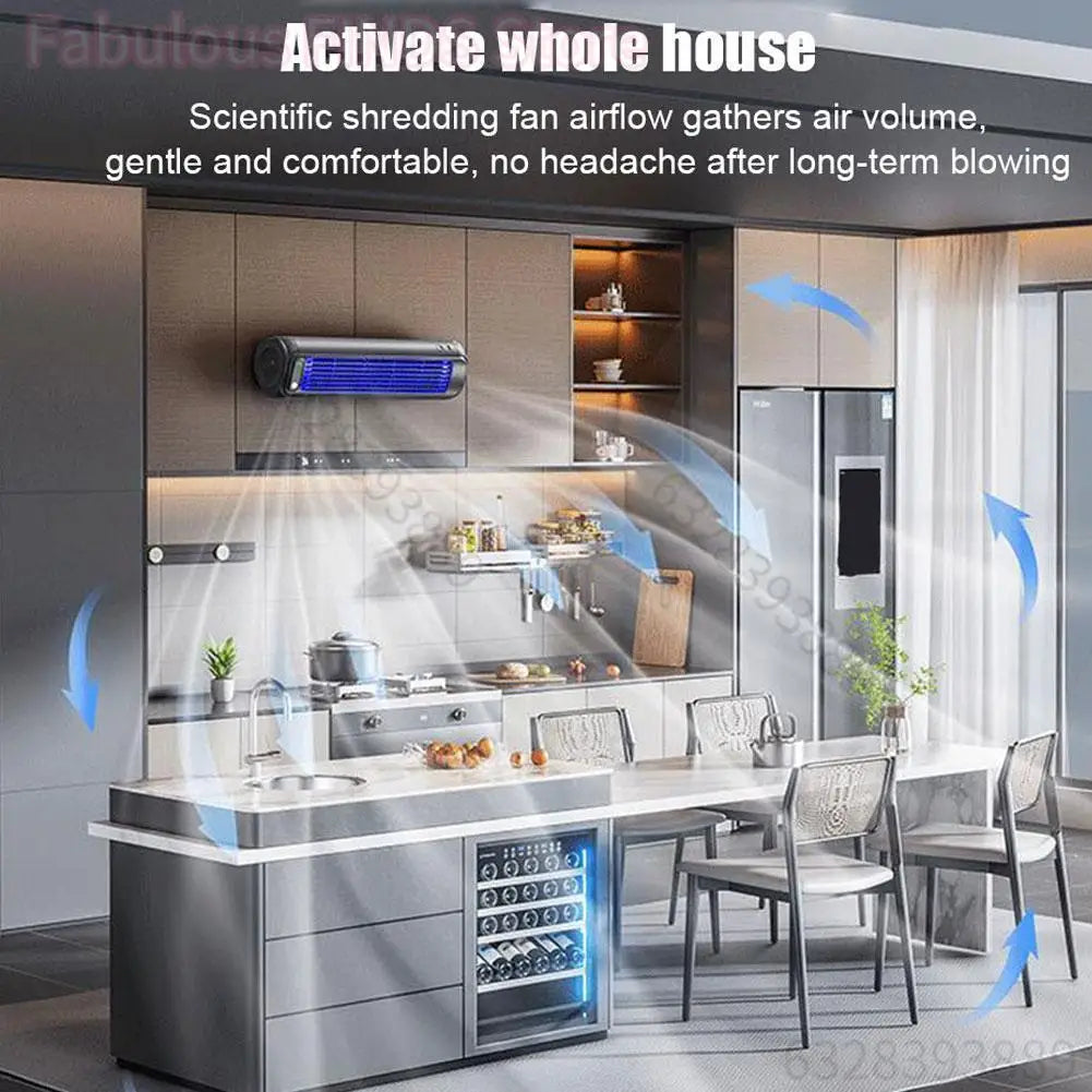 Ventilateur Mural Compact 3 Vitesses | Refroidissement Silencieux | Portable | Cuisine Chambre