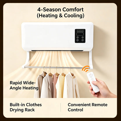 Ventilateur Mural Chaud et Froid 2-en-1 | Climatiseur Portable | Salle de Bain Chambre Salon