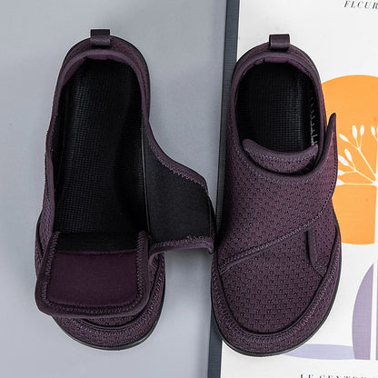 Ortholeg | Elderly Diabetic Open Shoes | Wide Swollen Feet | Adjustable