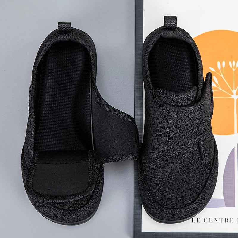Ortholeg | Elderly Diabetic Open Shoes | Wide Swollen Feet | Adjustable