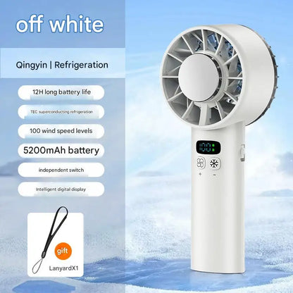 Ventilateur Portable Rechargeable 5200mAh | Affichage LED | USB | Refroidissement Rapide
