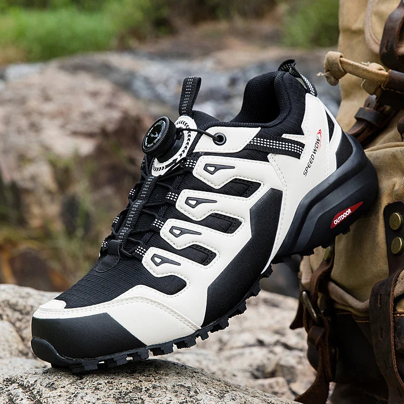 Men's Tactical Hiking Shoes | Rotating Buckle | Wear-Resistant Trail Trekking Outdoor Trainers