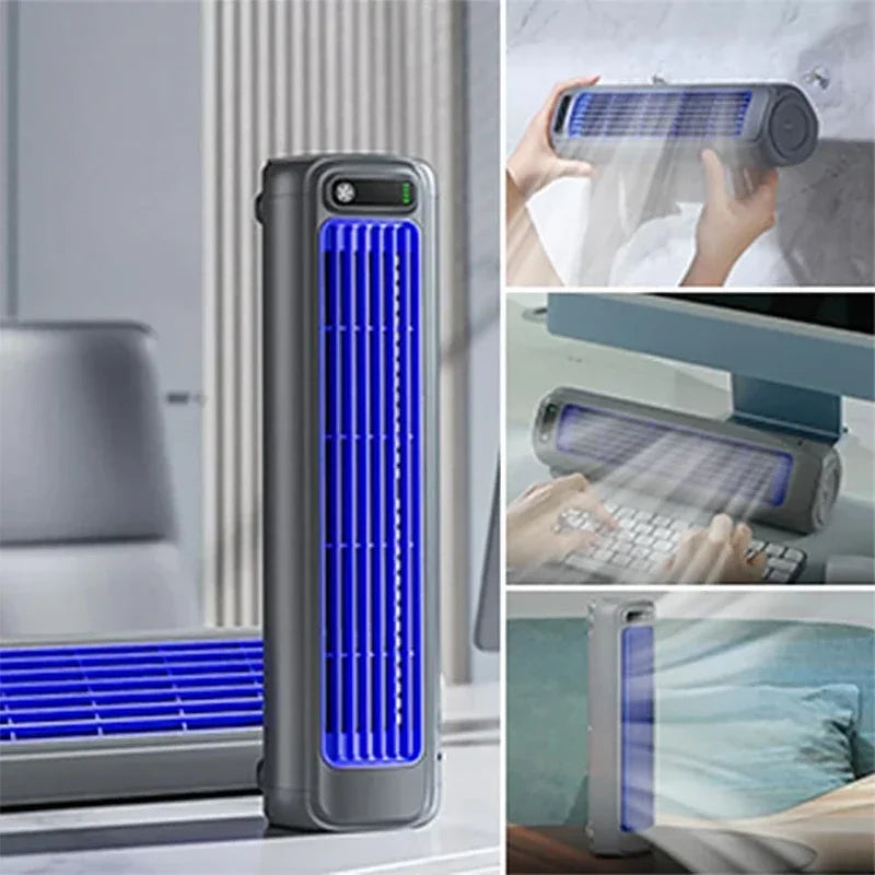 Ventilateur Mural Silencieux Rechargeable | Sans Perçage | 4 Vitesses | Maison Cuisine Salle de Bain
