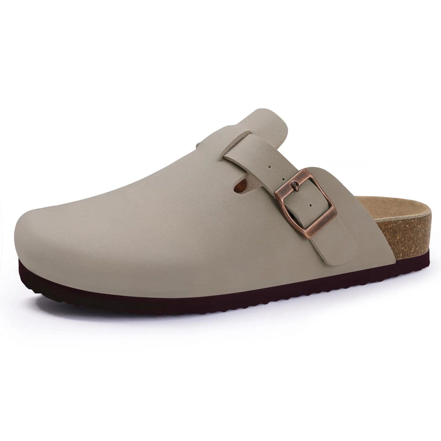 Suede Cork Mule Slippers – Arch Support, Non-Slip Outdoor Sandals