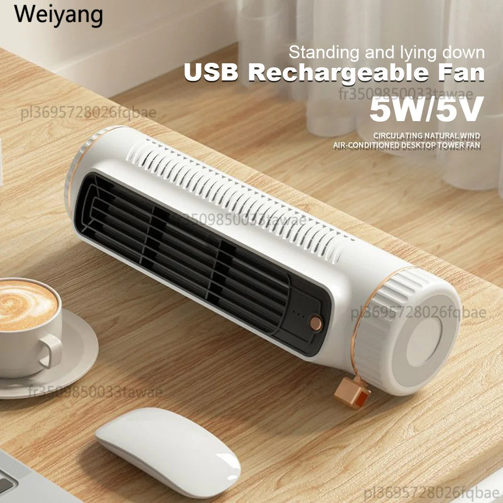 Ventilateur Tour sans Lame 5W | USB | Climatiseur Portable | Bladeless | Chambre Salon