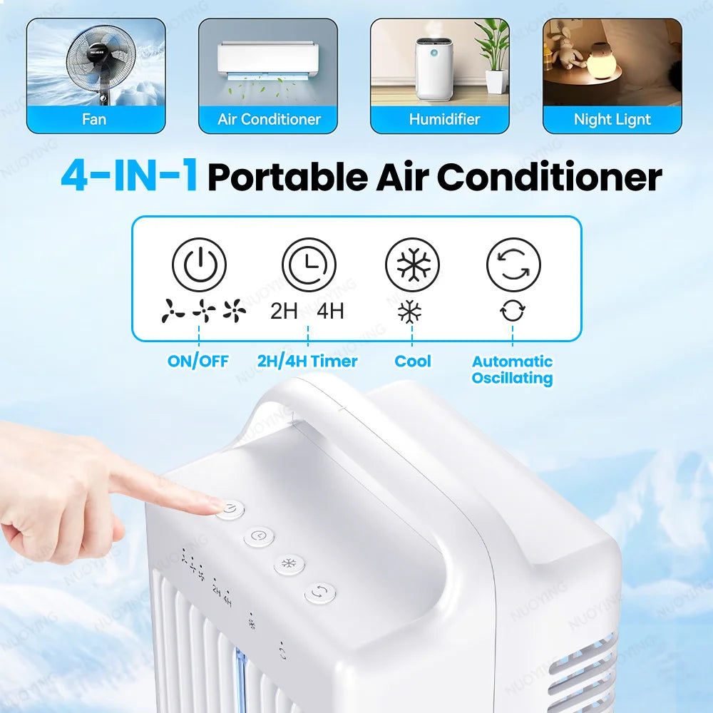 Mini Climatiseur de Bureau USB | Ventilateur Refroidisseur d'Air | Eau + Glace | Chambre Bureau
