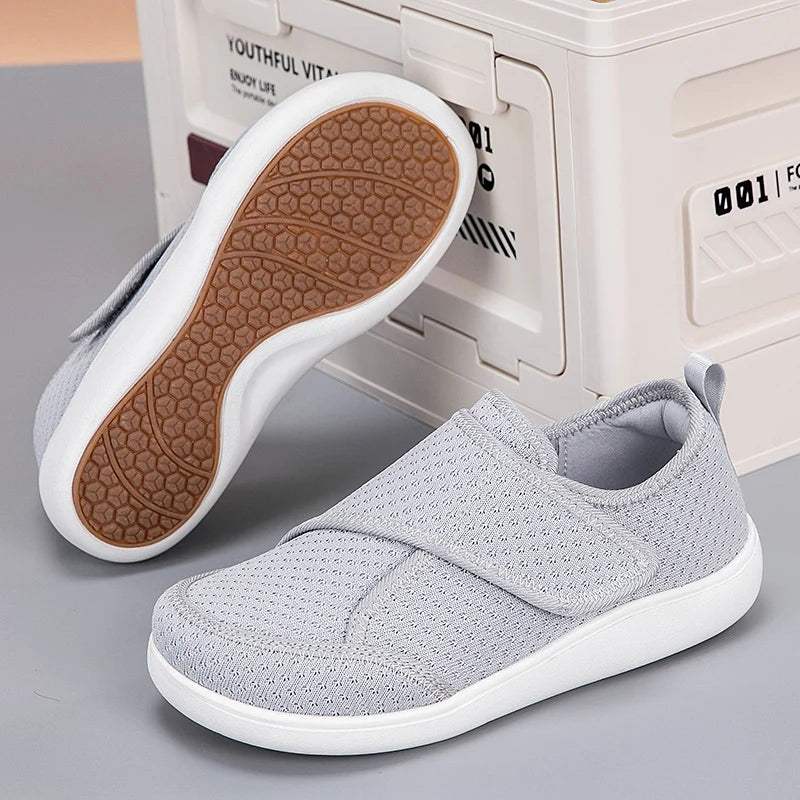 Ortholeg | Elderly Diabetic Open Shoes | Wide Swollen Feet | Adjustable