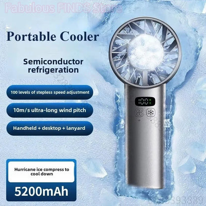 Ventilateur Portable Rechargeable 5200mAh | Affichage LED | USB | Refroidissement Rapide