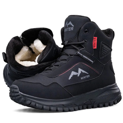 Men’s Winter Snow Boots – Waterproof High-Top Warm Non-Slip