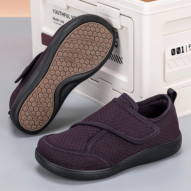 Ortholeg | Elderly Diabetic Open Shoes | Wide Swollen Feet | Adjustable