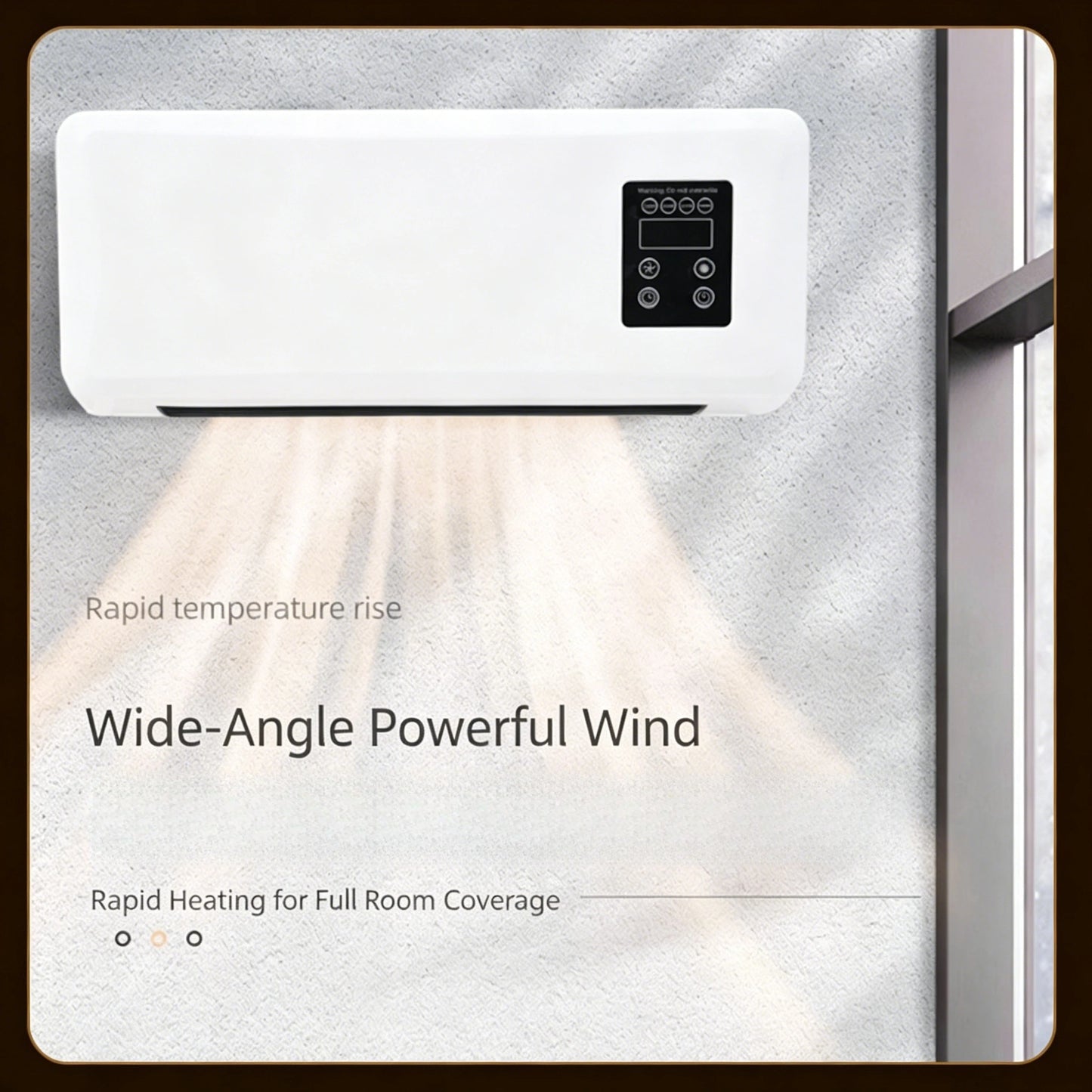 Ventilateur Mural Chaud et Froid 2-en-1 | Climatiseur Portable | Salle de Bain Chambre Salon