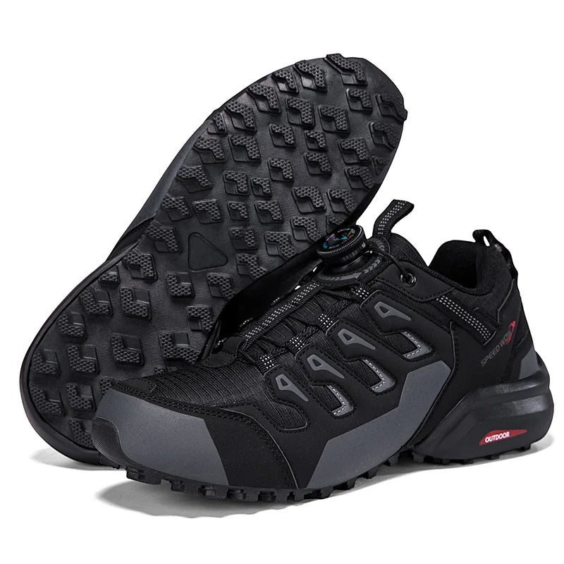 Men's Tactical Hiking Shoes | Rotating Buckle | Wear-Resistant Trail Trekking Outdoor Trainers