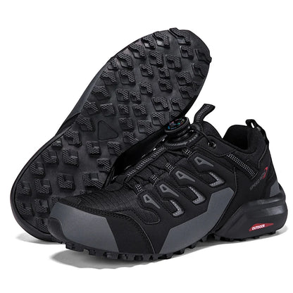 Men's Tactical Hiking Shoes | Rotating Buckle | Wear-Resistant Trail Trekking Outdoor Trainers