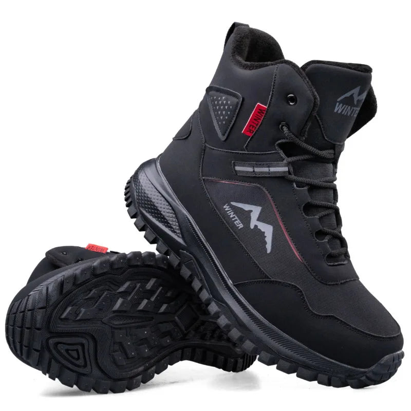 Men’s Winter Snow Boots – Waterproof High-Top Warm Non-Slip