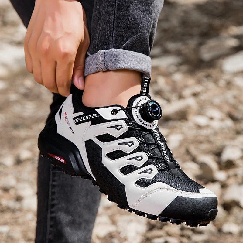 Men's Tactical Hiking Shoes | Rotating Buckle | Wear-Resistant Trail Trekking Outdoor Trainers