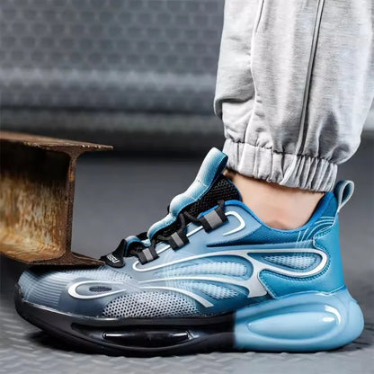 Ademende en schokabsorberende veiligheidsschoenen