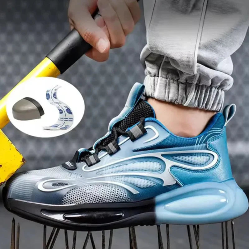 Ademende en schokabsorberende veiligheidsschoenen