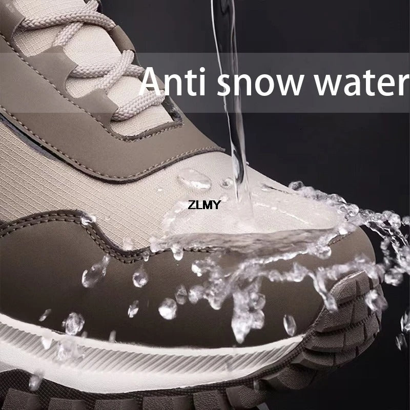 Men’s Winter Snow Boots – Waterproof High-Top Warm Non-Slip