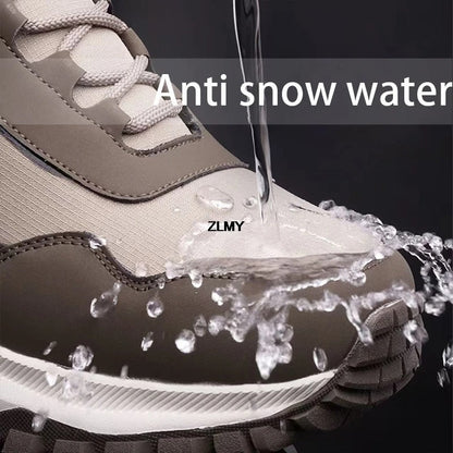 Men’s Winter Snow Boots – Waterproof High-Top Warm Non-Slip