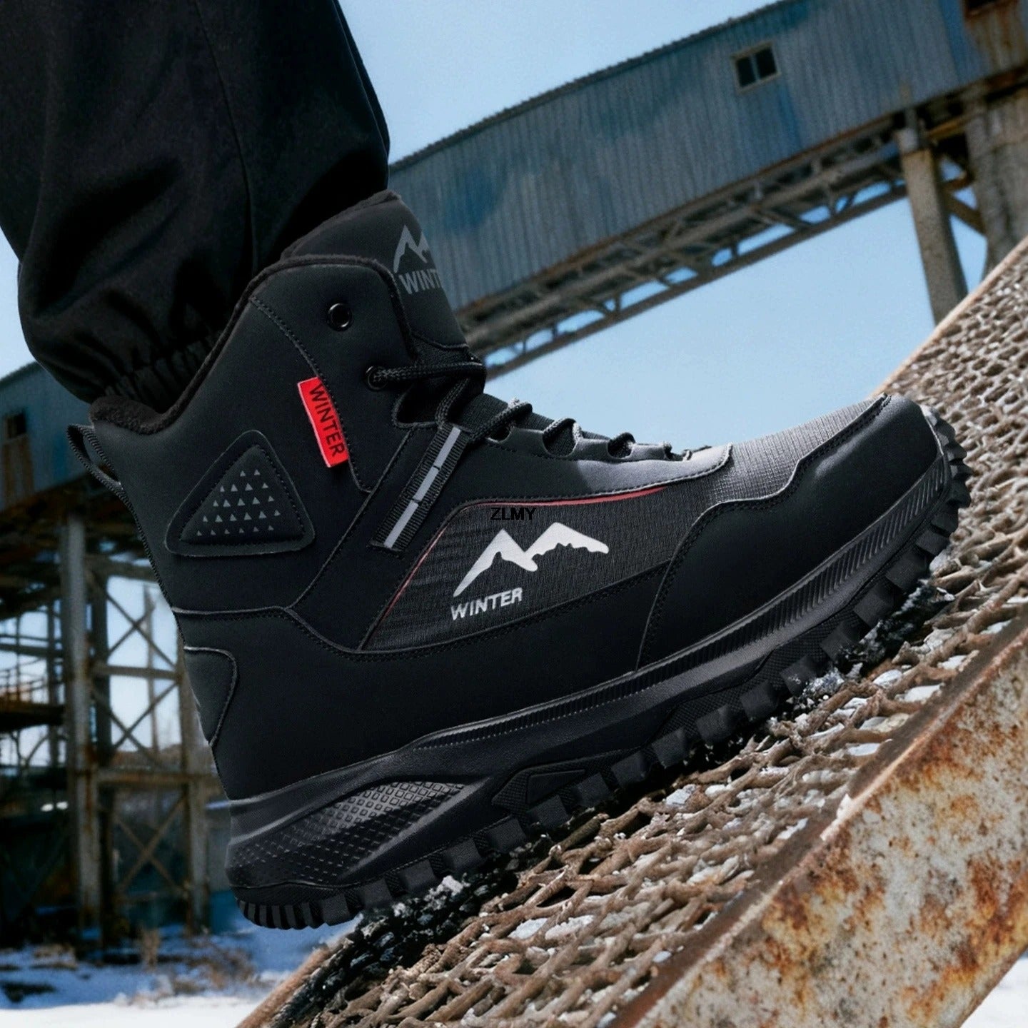 Men’s Winter Snow Boots – Waterproof High-Top Warm Non-Slip